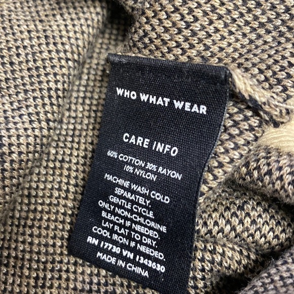 Who what wear leopard animal print mock neck sweater top size small NWT - Picture 8 of 8